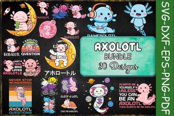 Axolotl Bundle: Versatile Design Assets for Creators and Small Businesses