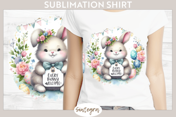 Evaluating Every Bunny Welcome V12 Background PNG for Sublimation and Digital Design Projects