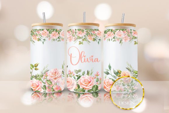 Floral Libbey Glass Wrap PNG 16 Oz UVDTF: Technical Specifications and Creative Applications
