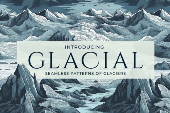 Glacial - Seamless Glacier Illustrations: Elevating Design with Natural Textures