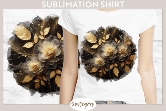Glowing Roses V6 Sublimation Design