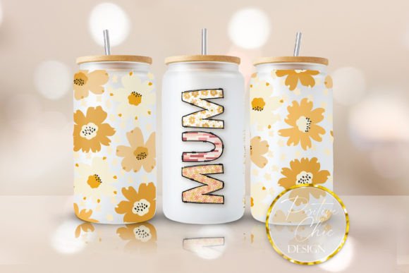 Mum Floral UVDTF Wrap Design