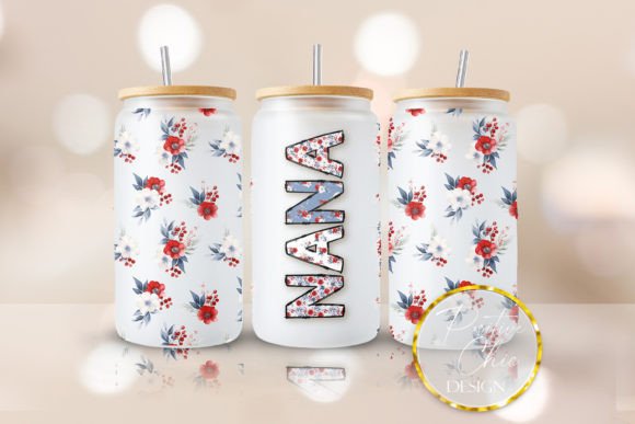 Nana Libbey Can Wrap UVDTF Glass Cup PNG: Elevating Personalized Drinkware