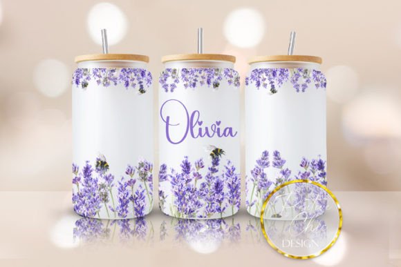 Personalized Lavender UVDTF Wrap Can PNG Design