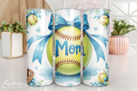 Softball Mom Tumbler Sublimation PNG: Strategic Design for Custom Drinkware