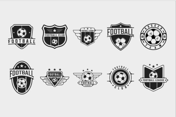 Vintage Soccer Logo Set: Vector Design Essentials